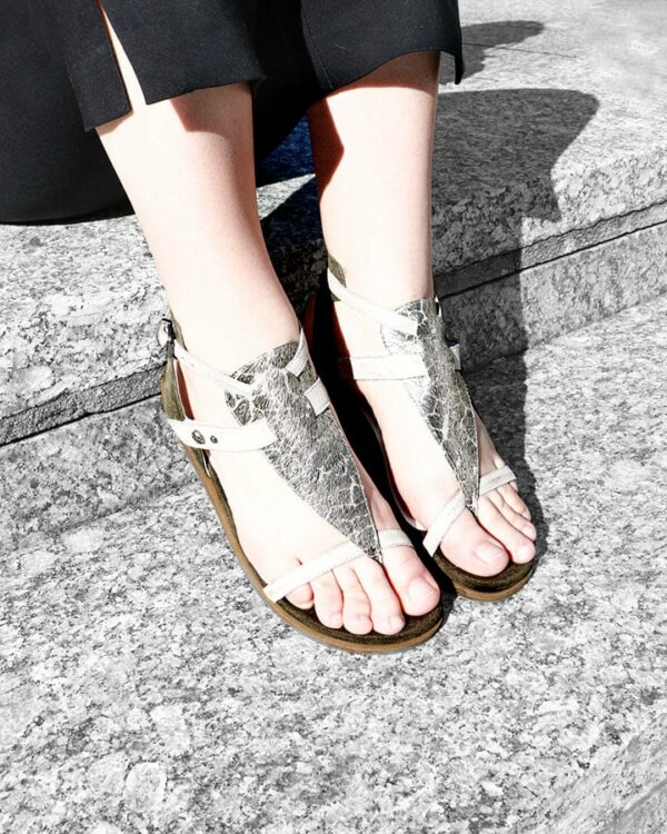 Sandales femme originales Kaki Bazur