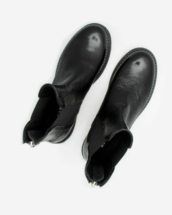 Boots vernis noir femme