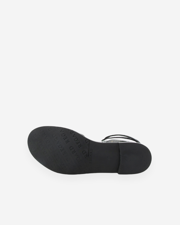 sandales plates noires femme