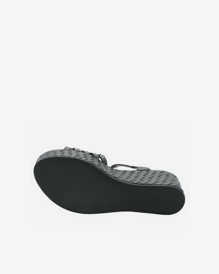 Sandale compensée noire Efan Femme